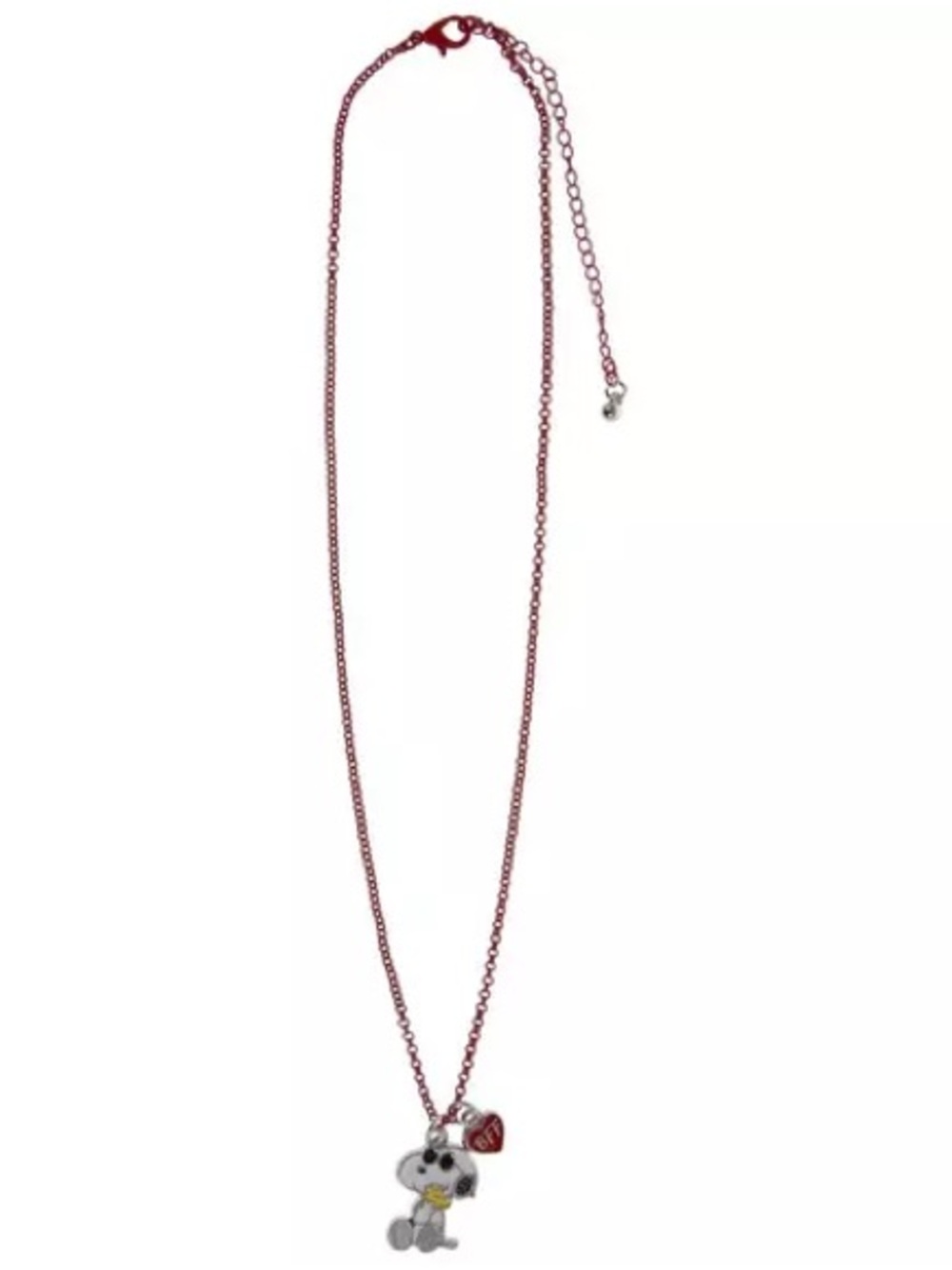 New Peanuts Snoopy BFF Necklace Set Red Puppy Charm Necklace for Women